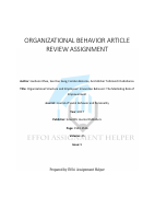 Organizational behavior Article Review Assignment.pdf